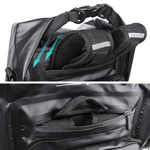 Borsa Bici 3 In 1 Impermeabile E Riflettente: Zaino, Tracolla E Portapacchi - 25 Litri