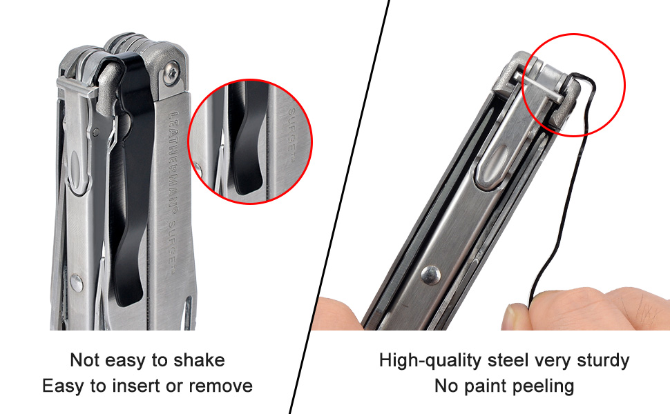 iGuerburn Pocket Clips for Leatherman Surge, Surge Pocket Clip as