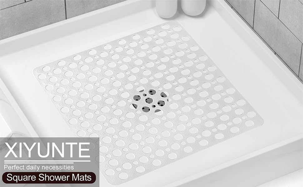 XIYUNTE Shower Mats Non Slip 21x21inches Square Shower