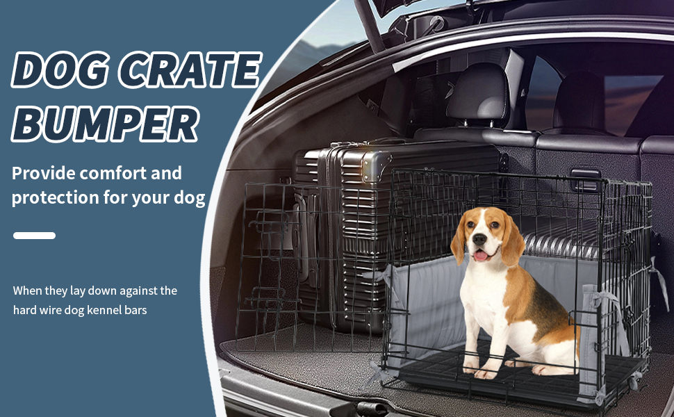 HOMBYS Dog Crate Bumper with Ties (ONLY Bumper, Without