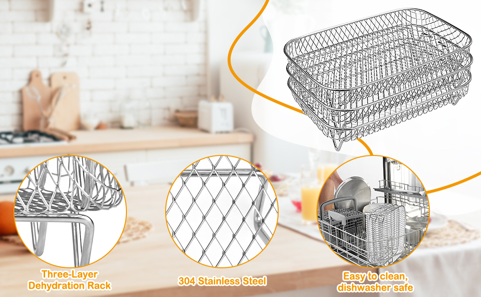 Air Fryer Rack for Ninja Dual Air Fryer