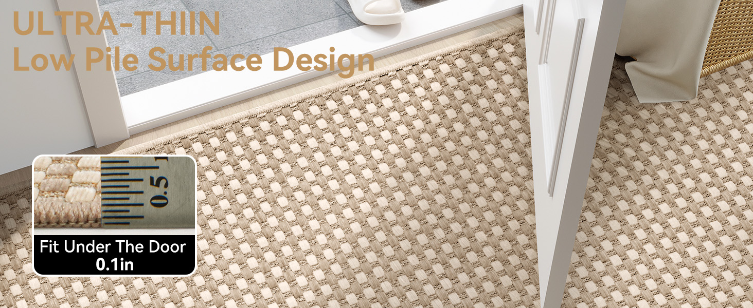 Boho Woven Washable Area Rug 6x9 5x7ft  Non Slip Area Rugs Hall Entry Rug Carpet Bedroom Living Room