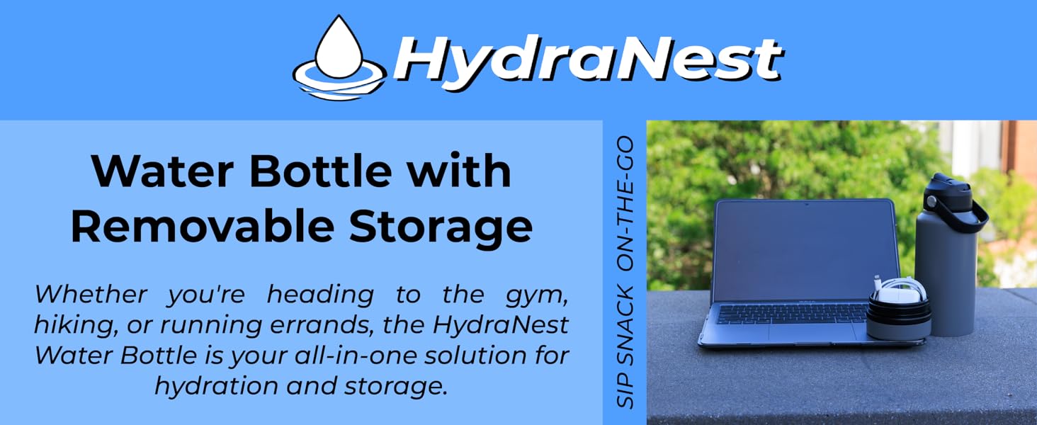 Hidden compartment water bottle with removable bottom for stash storage and secret essentials