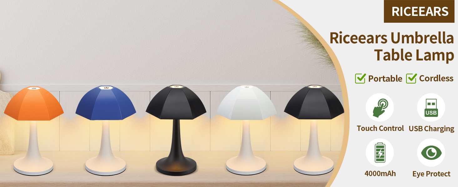 Riceears umbrella table lamp family