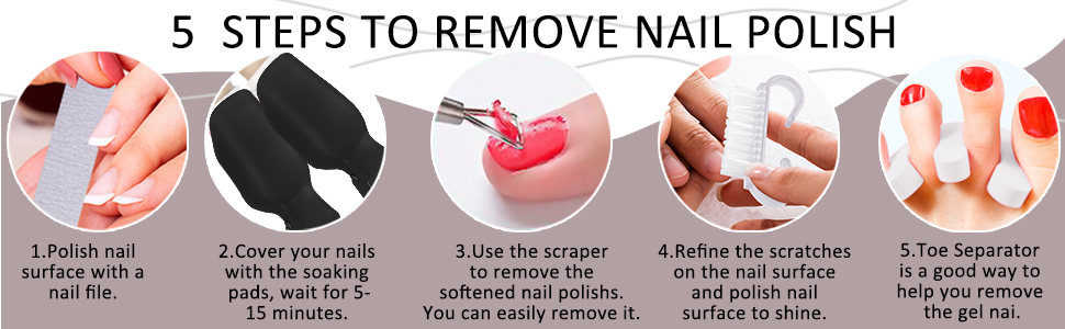 5 steps to removel nail polish