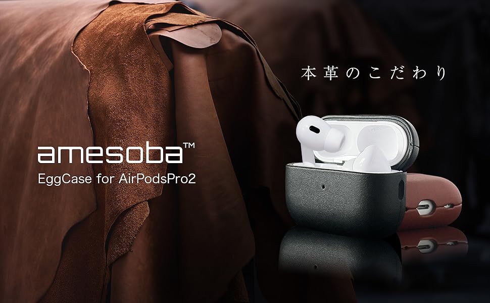 AirPods Pro 第2世代 USB Type-C ブラウンレザーケース付き