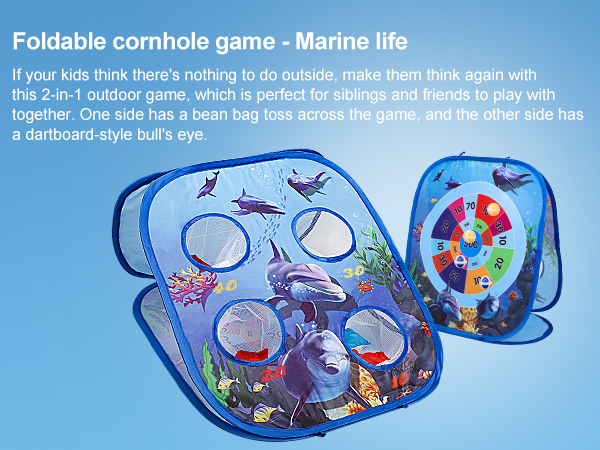 Kids Cornhole Outdoor Games - Bean Bag Toss Game for Kids - Kids Outdoor Toys Outdoor Games for Kids