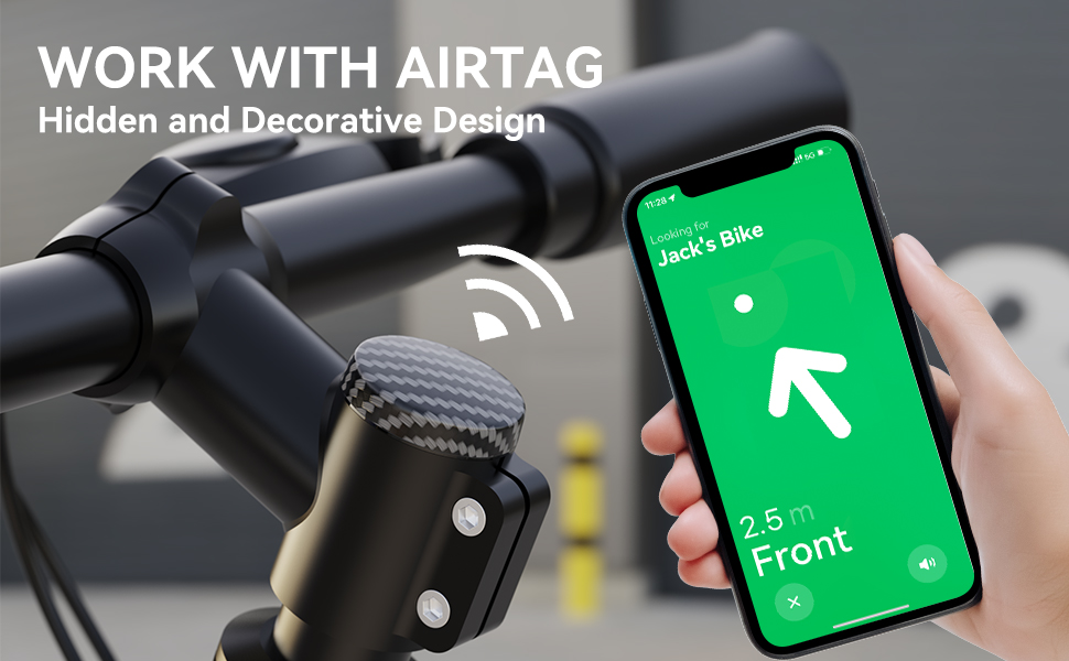 GOCII AirTag Bike Mount Waterproof AirTag Holder for