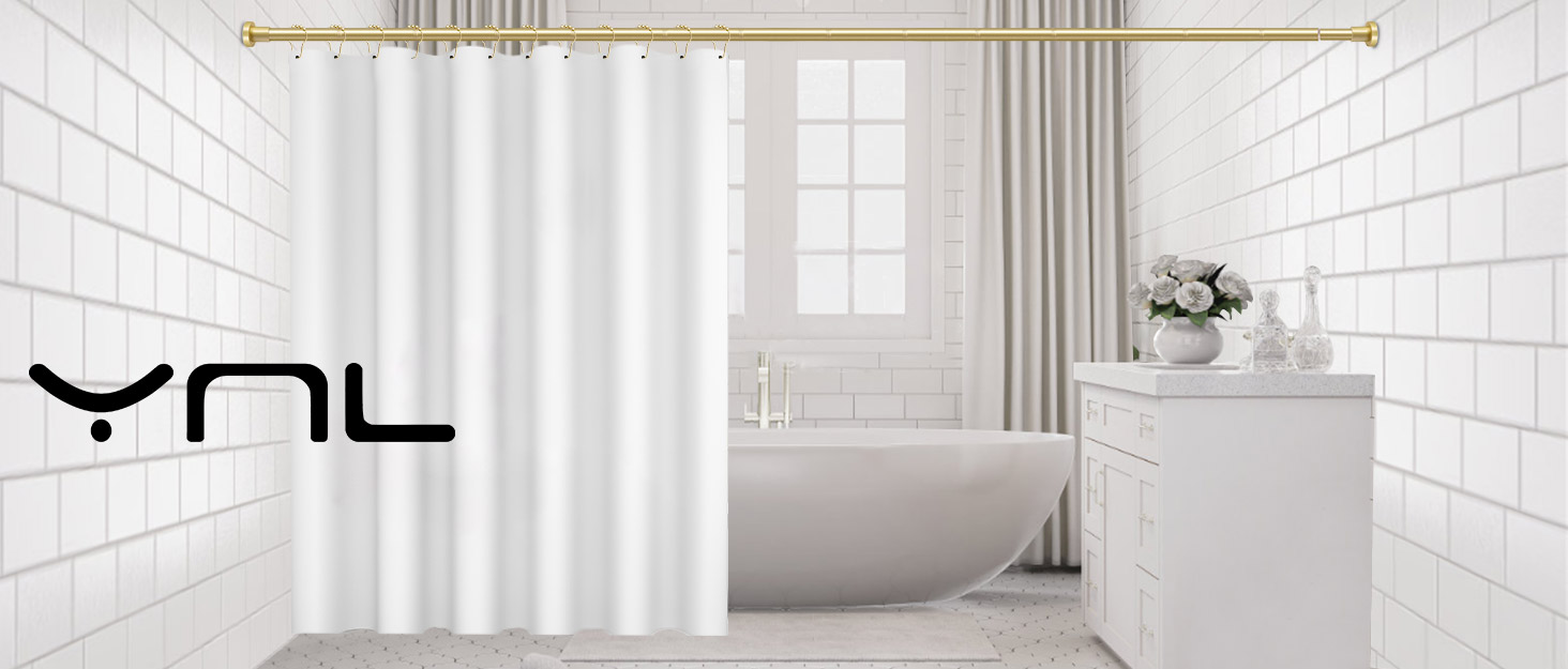 gold shower curtain rod