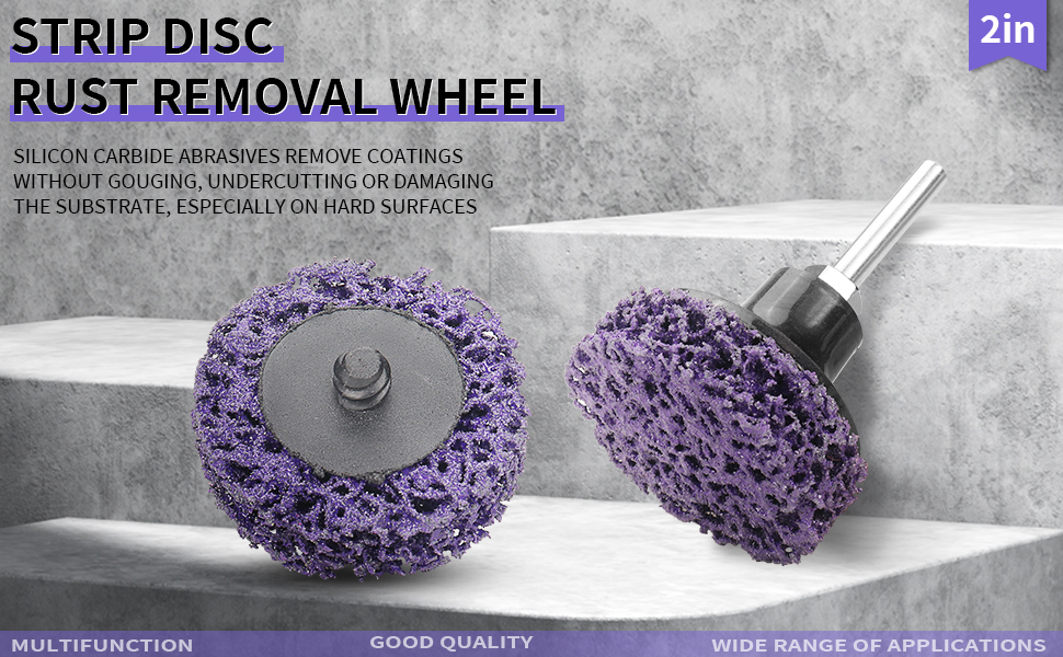 SI FANG 50mm Strip Discs Stripping Wheel Poly Rust Removal Wheel, 9Pcs