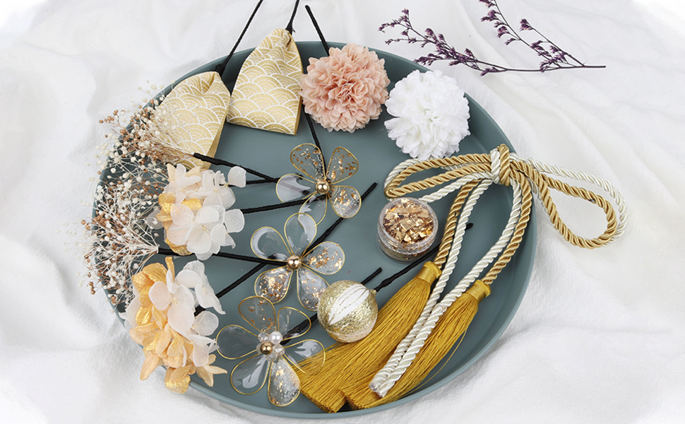 本物フラワー髪飾り 楽天市場】【20点セット】成人式 髪飾り 編みおろし ドライ