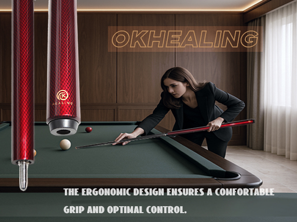 OKHEALINGカーボンファイバー ビリヤードキュー Amazon | ビリヤード キュー OKHEALING 58インチ19-20oz 1/2