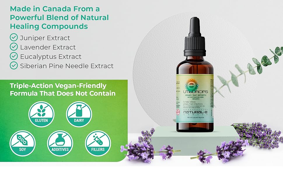 UTI EDrops All Natural Treatment for Urinary Tract Infection Quickly Eliminates Burning