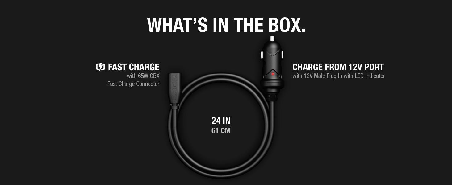 NOCO GBC011 Boost X 65W 12V Car Charger for GBX45, GBX55, GBX75 and