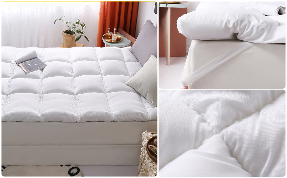 Mattress Topper Protector 4Ft Small Double Size Bed 10cm Thick Hotel