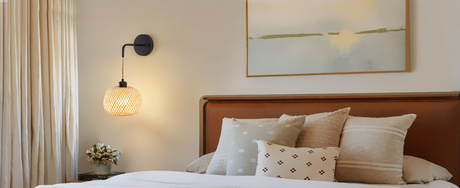 wireless wall sconces set of two