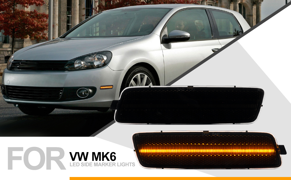 nsautolighting LED Front Side Marker Lights Bumper