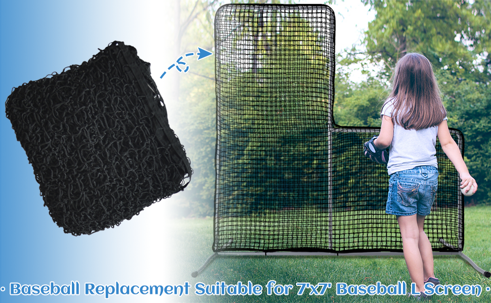 Replacement Net for Baseball L Screen Baseball Screen