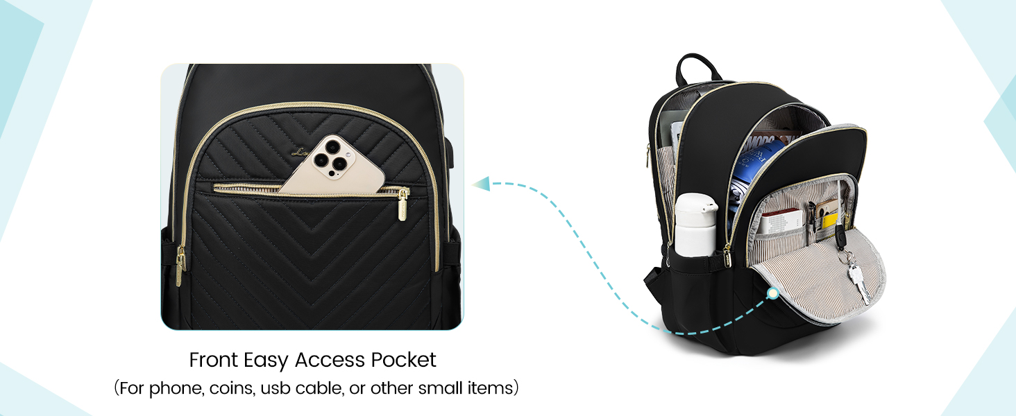 Front Easy Access Pocket zipper small