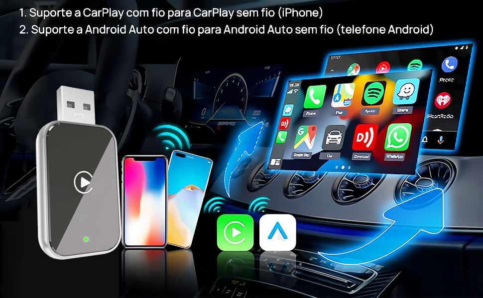 adaptador carplay sem fio