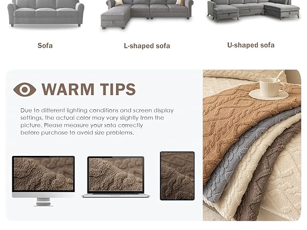 Amazon.com: vctops Geometric Jacquard Plush Sofa Couch