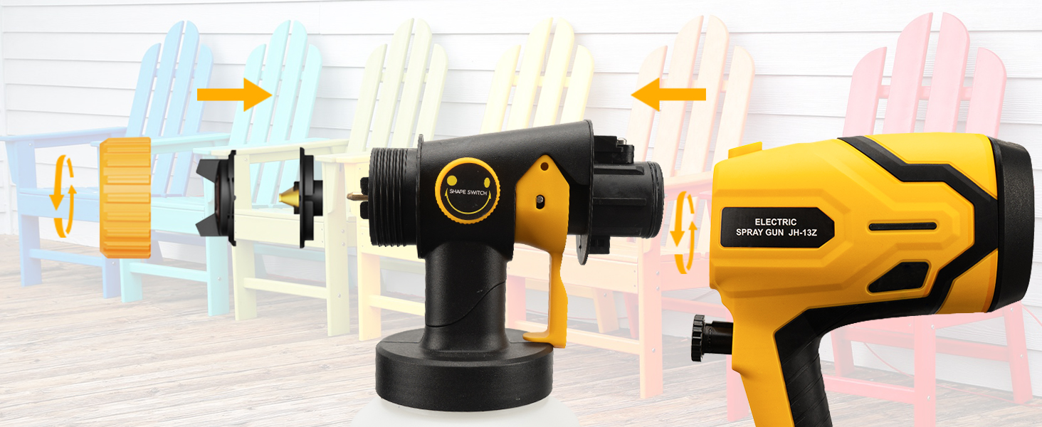 Aenlv PaintSprayer, HVLP Paint Spray Gun with 4 Nozzle