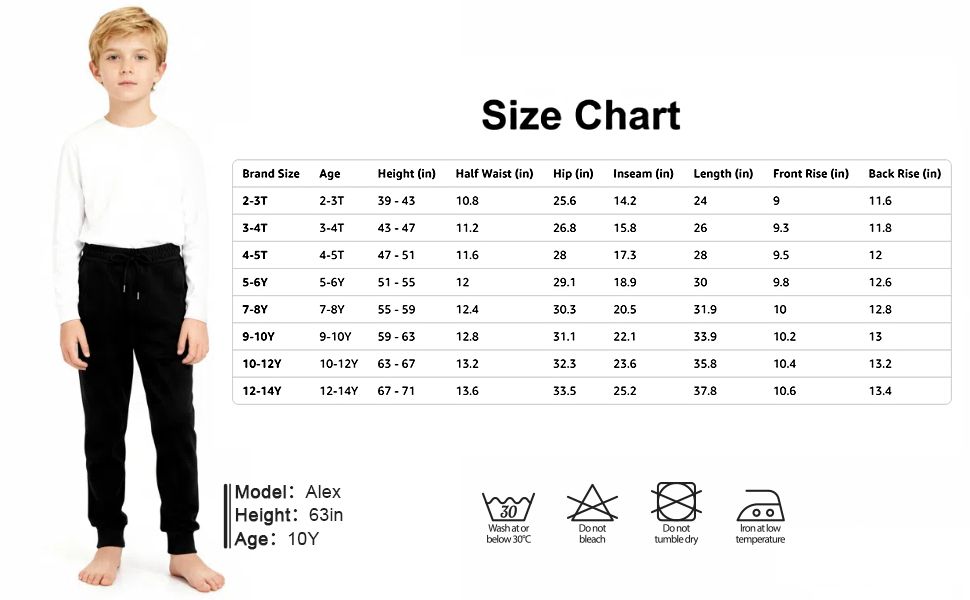 boys jogger pants black with pockets