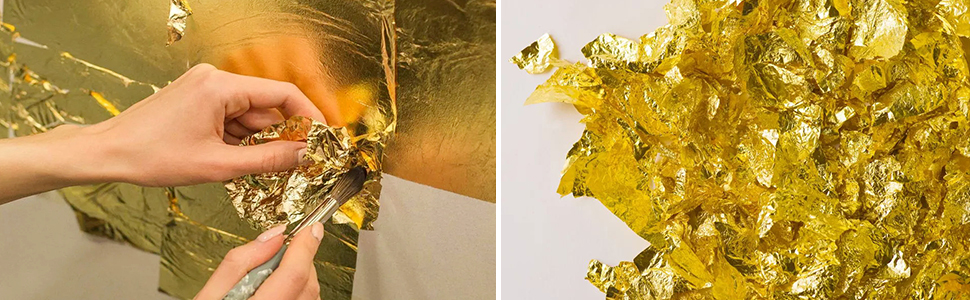 Gold Leaf Foil Paper Sheets for Jewelry Making
