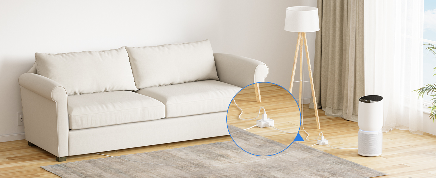 Short Extension Cord in Use