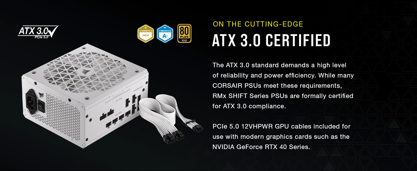 RM750x Shift PSU Power Supply White