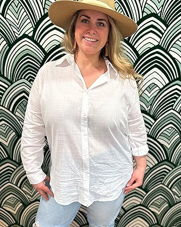 Womens Plus Size Button Down Shirt
