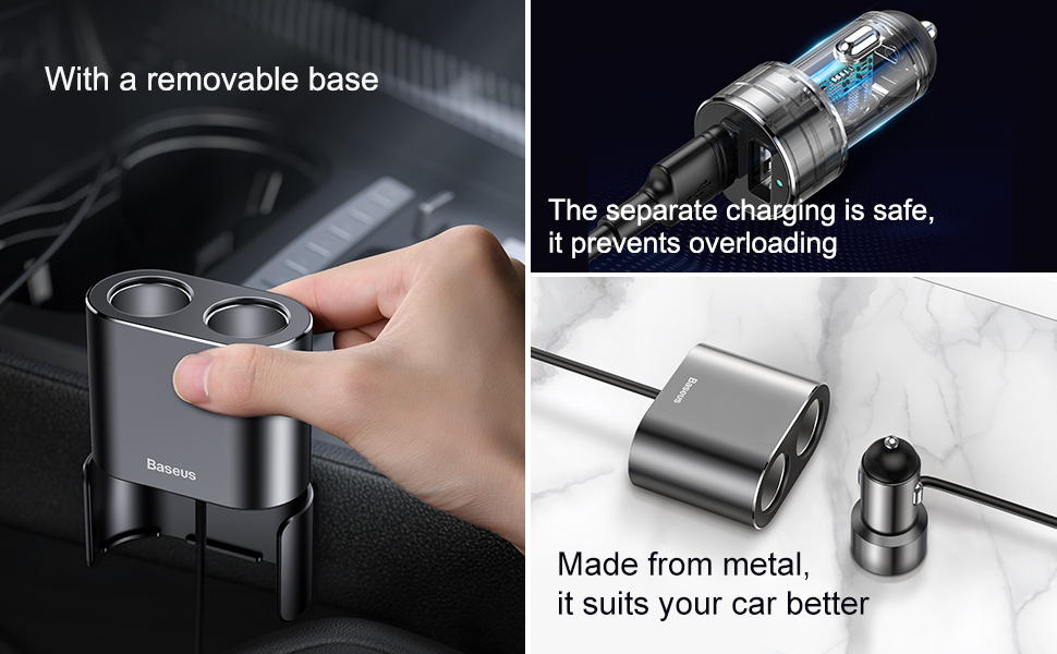 Baseus High Efficiency Dual USB Car Charger