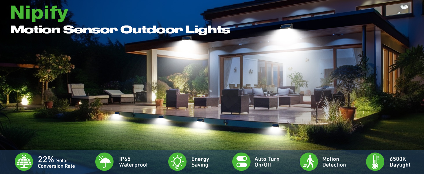 solar motion sensor light outdoor