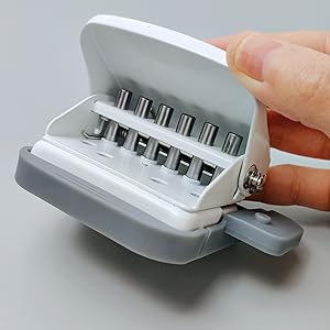 穴あけパンチ 6穴 穴径5mm ルーズリーフパンチ 丸穴