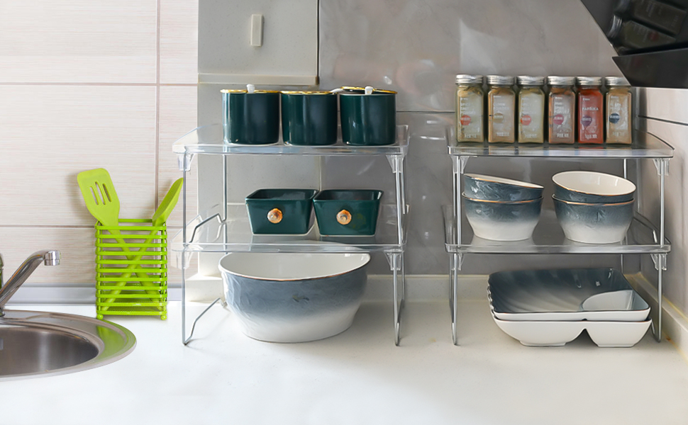 Kitchen Cabinet Shelf Organizer，cabinet shelf organizers