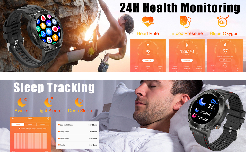 INEYES Smart Watches for Men (Answer/Make Call), Rugged