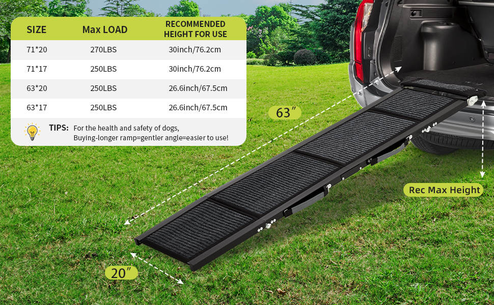GarveeLife Upgraded Heavy Duty Dog Ramp for Large Dogs