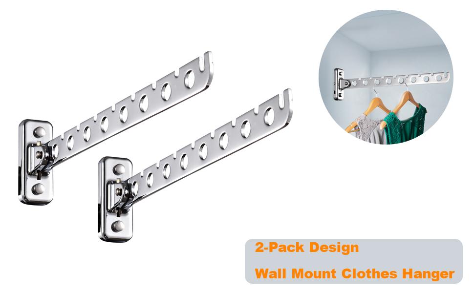 Wall Mount Clothes Hanger Rack Wall Clothes Hanger Stainless Steel Clothes Hooks with