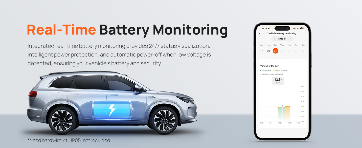 car camera - dash cam front and rear