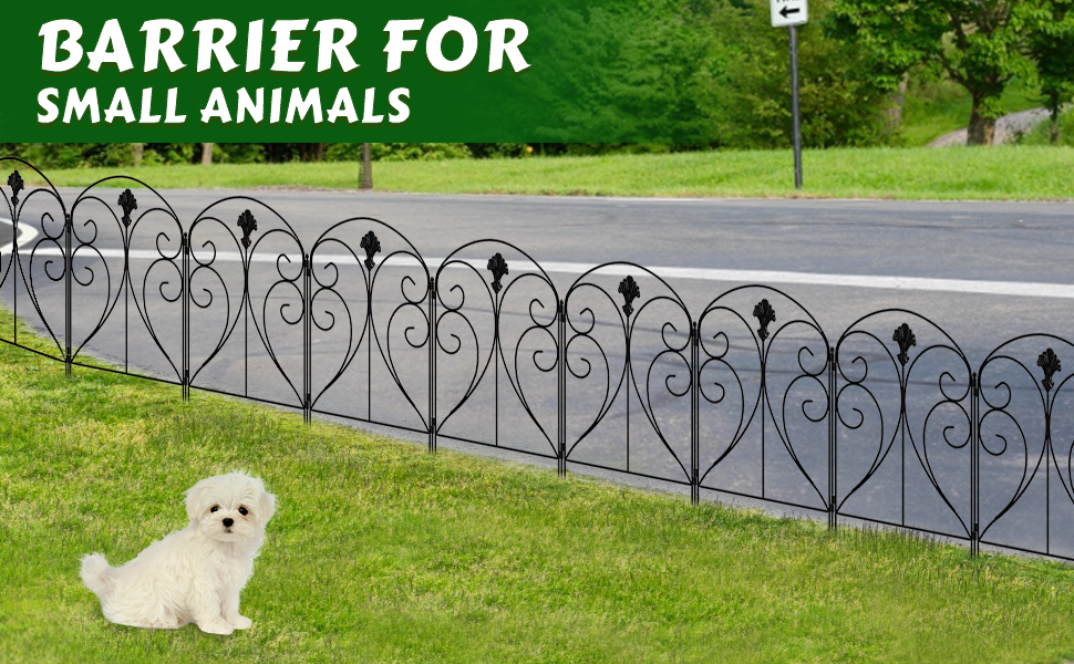 Decorative Garden Fence 19 Pack, 20ft(L) No Dig Animal