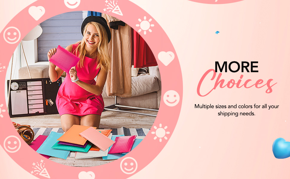 Switory Bubble Mailer 100 Pack Small Padded Envelope with 4x8'' & 6x10'' Strong Adhesion Cute