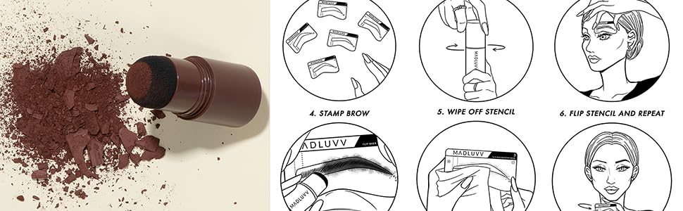 Eyebrow Stamp Stencil kit