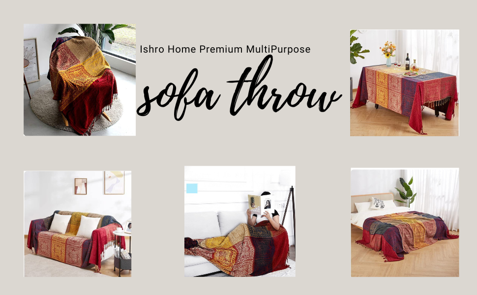 Ishro Home Premium 3D Printed Chenille Europian Soft Touch Multi