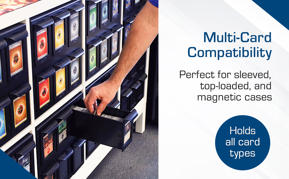 BCW 6 Drawer Card Catalog Black Stackable Trading Card