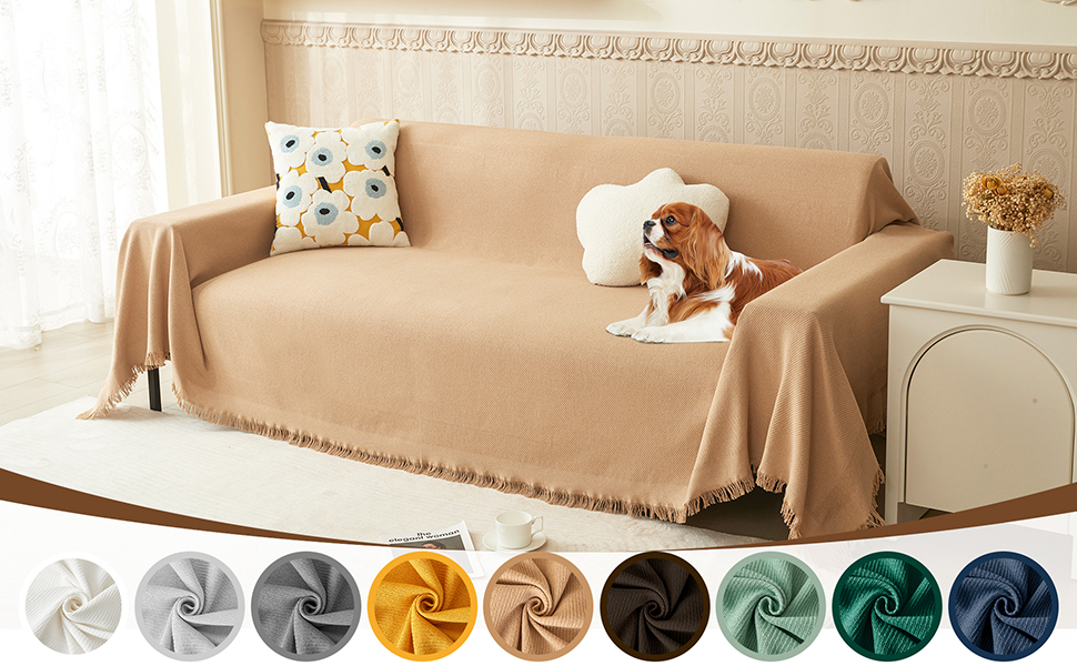 MEETSKY Sofa Cover Couch Covers for 3 Cushion Couch, Cover