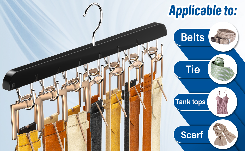 Dolinvo Belt Hanger Belt Organizer for Closet Max 42 Belts
