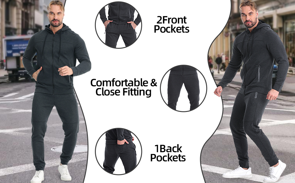 Mens 2 Piece Tracksuit