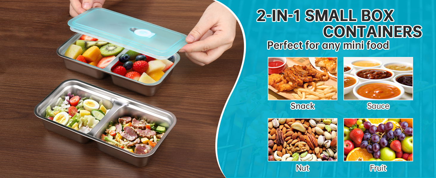 Snack Containers Stainless Steel 