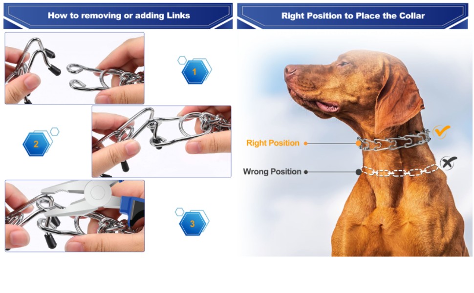 MAMI&BABI No Pull Dog Collar, Dog Training Prong Collar