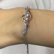 Amazon | Jeulia ブレスレット レディース シルバー s925 シンプル